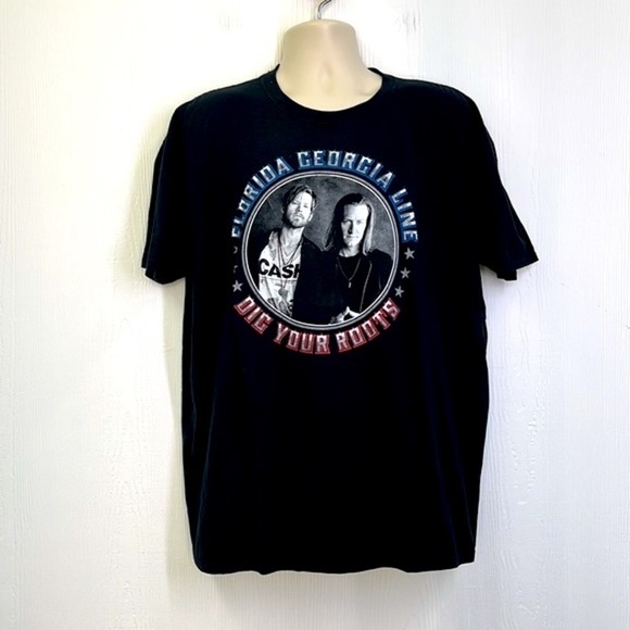 Gildan - 2017 Florida Georgia Line Dig Your Roots Tour T Shirt Size XXL - Picture 2 of 10